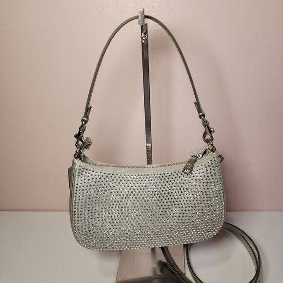 NWT COACH CV937 TERI SHOULDER BAG Crystal Silver - Picture 1 of 5